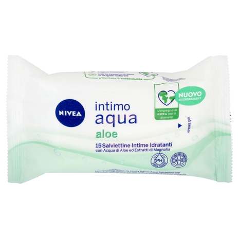 Nivea intimo aqua aloe Salviettine Intime Idratanti 15 pz